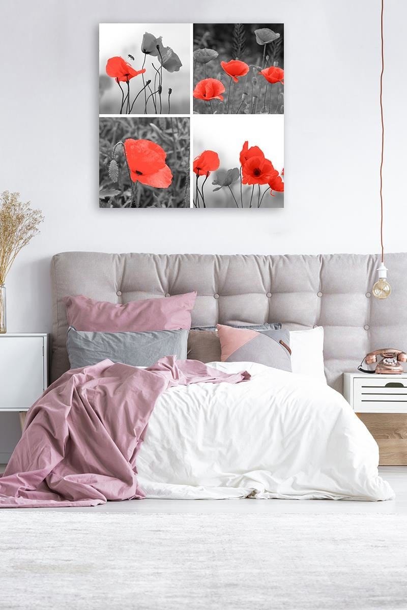 Kanva - A Set Of Red Poppies  Home Trends DECO