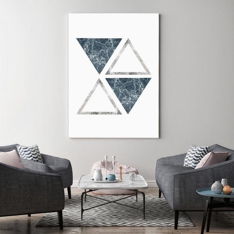 Kanva - Abstract Marble Triangles  Home Trends DECO