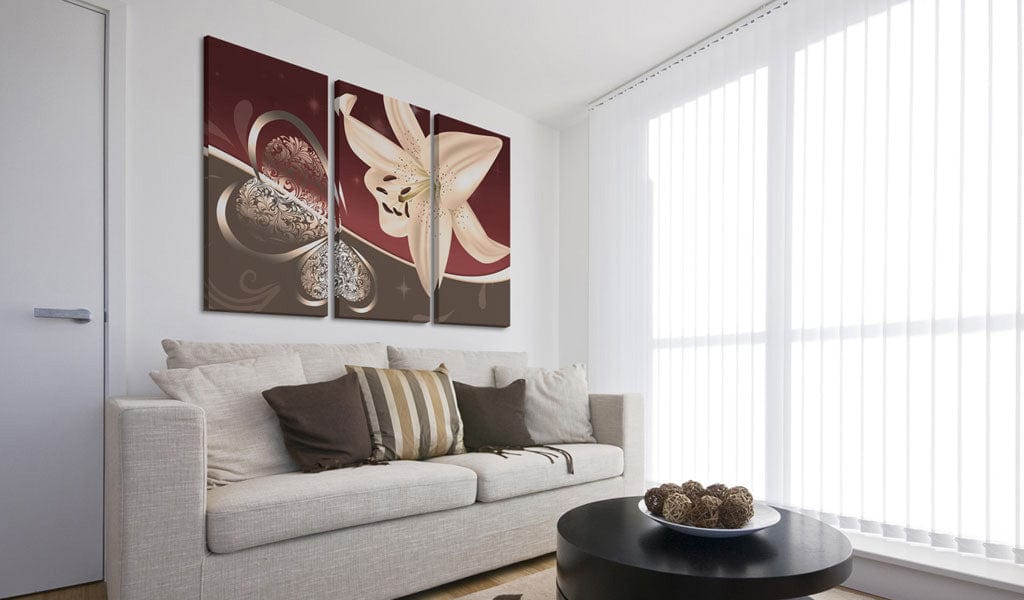 Glezna - Abstraction with lily - triptych Home Trends
