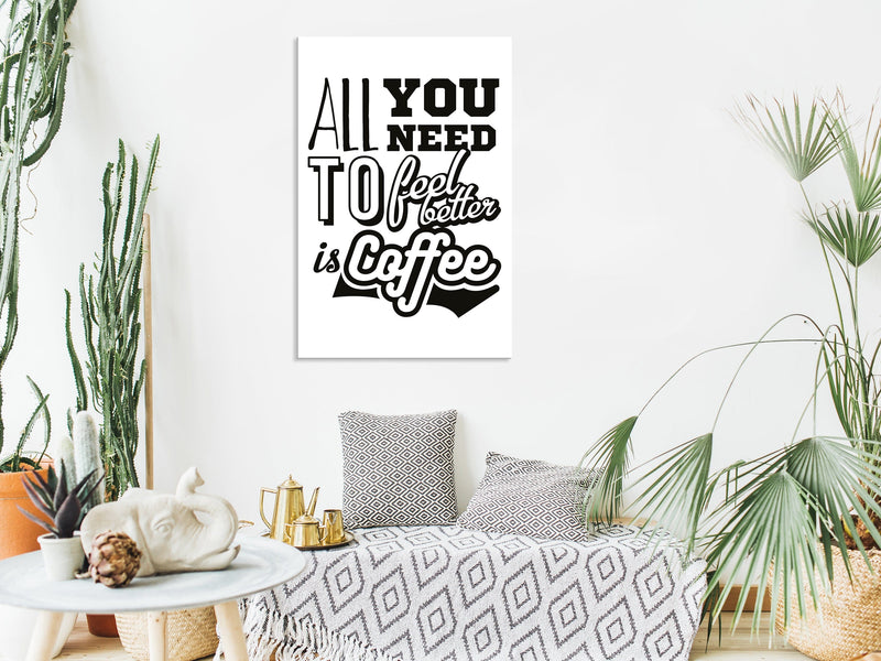 Glezna - All You Need to Feel Better Is Coffee (1 Part) Vertical Home Trends