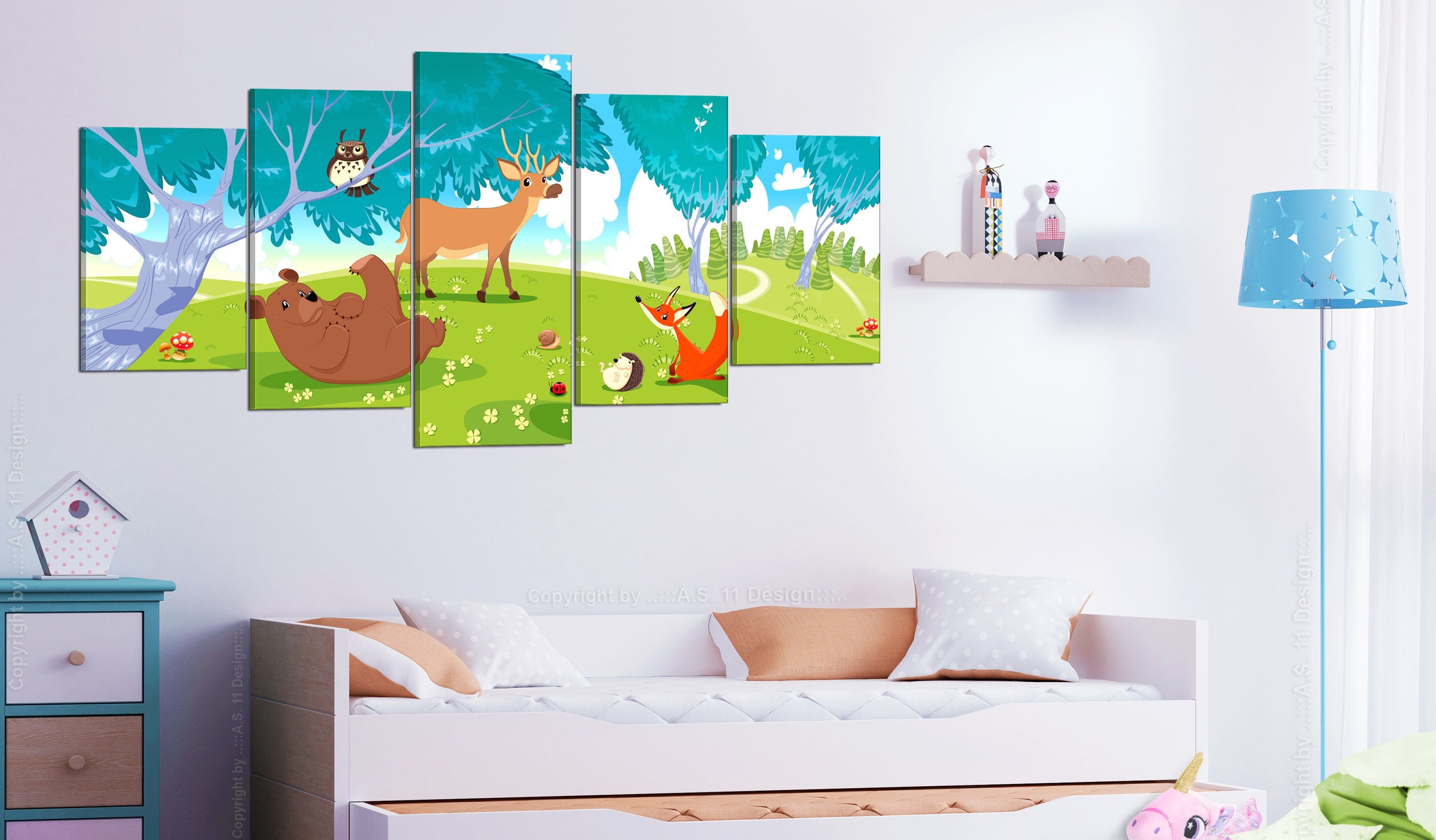 Glezna ar dabas motīvu - Draudzīgie dzīvnieki (5 daļas) Home Trends