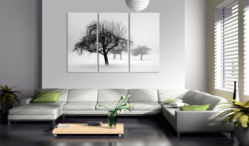 Glezna ar dabas motīvu - Koki iegrimuši baltā krāsā Home Trends