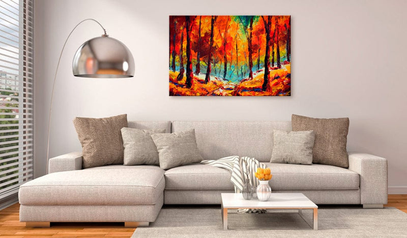Kanva ar dabas tematiku - Ar rokām gleznota - Māksliniecisks rudens Home Trends