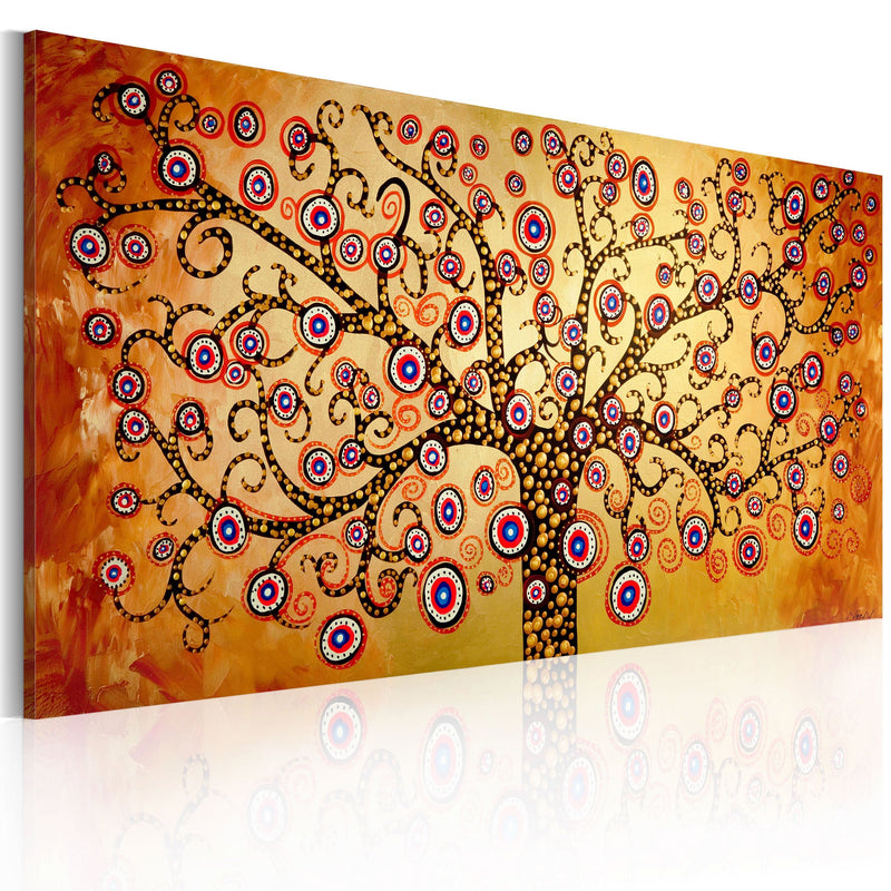 Kanva ar dabas tematiku - Ar rokām gleznota Pāvu koks 120x60 Home Trends