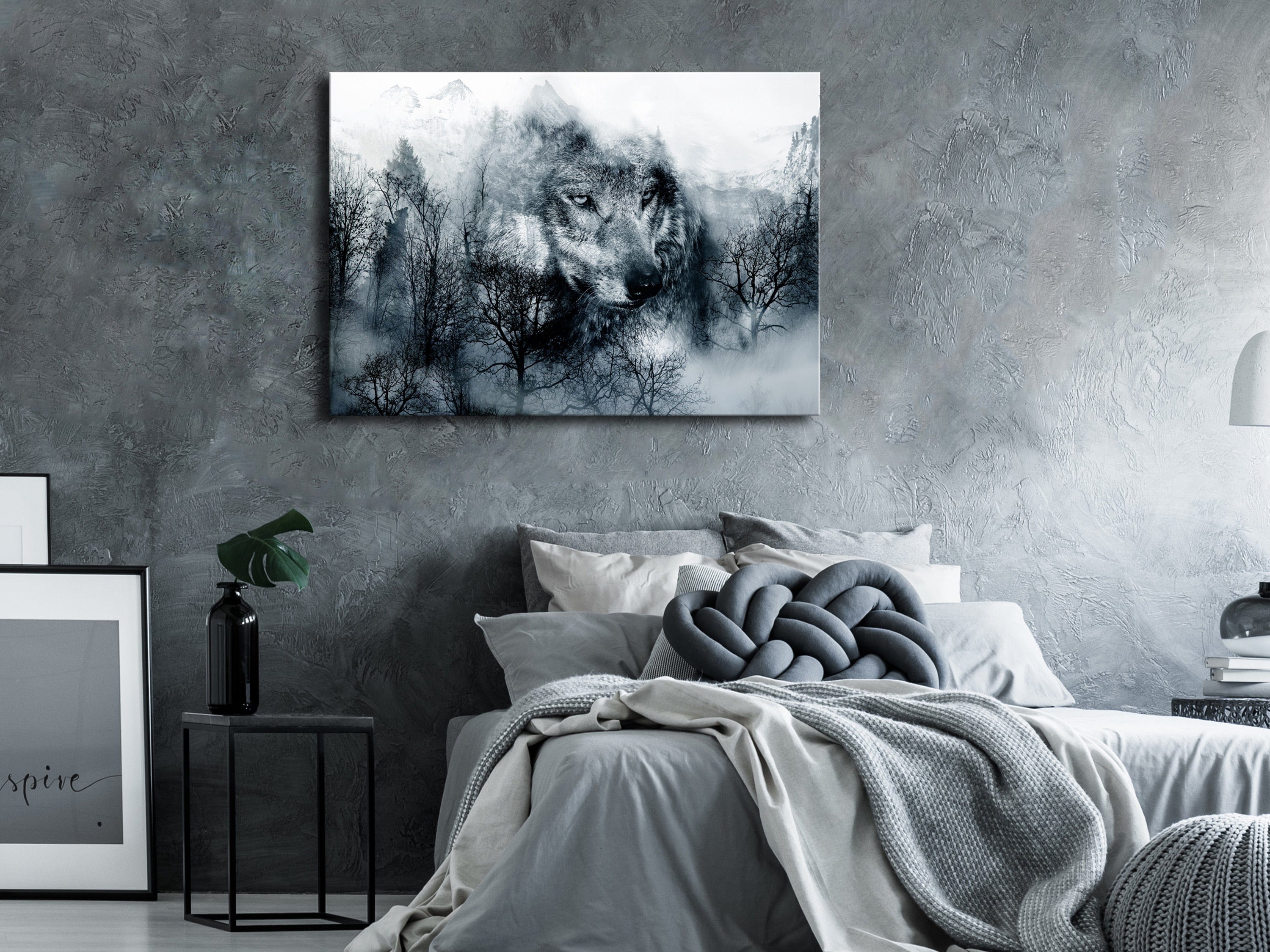 Glezna ar dabas tematiku - Kalnu plēsējs (1 daļa) plata, melnbalta Home Trends