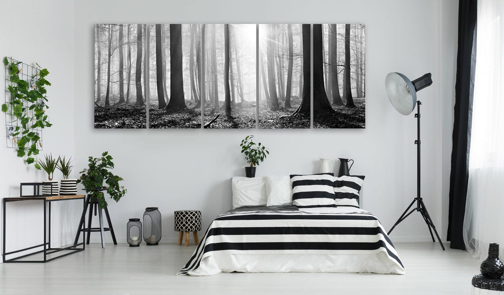 Glezna ar dabas tematiku - Vienkrāsains mežs Home Trends