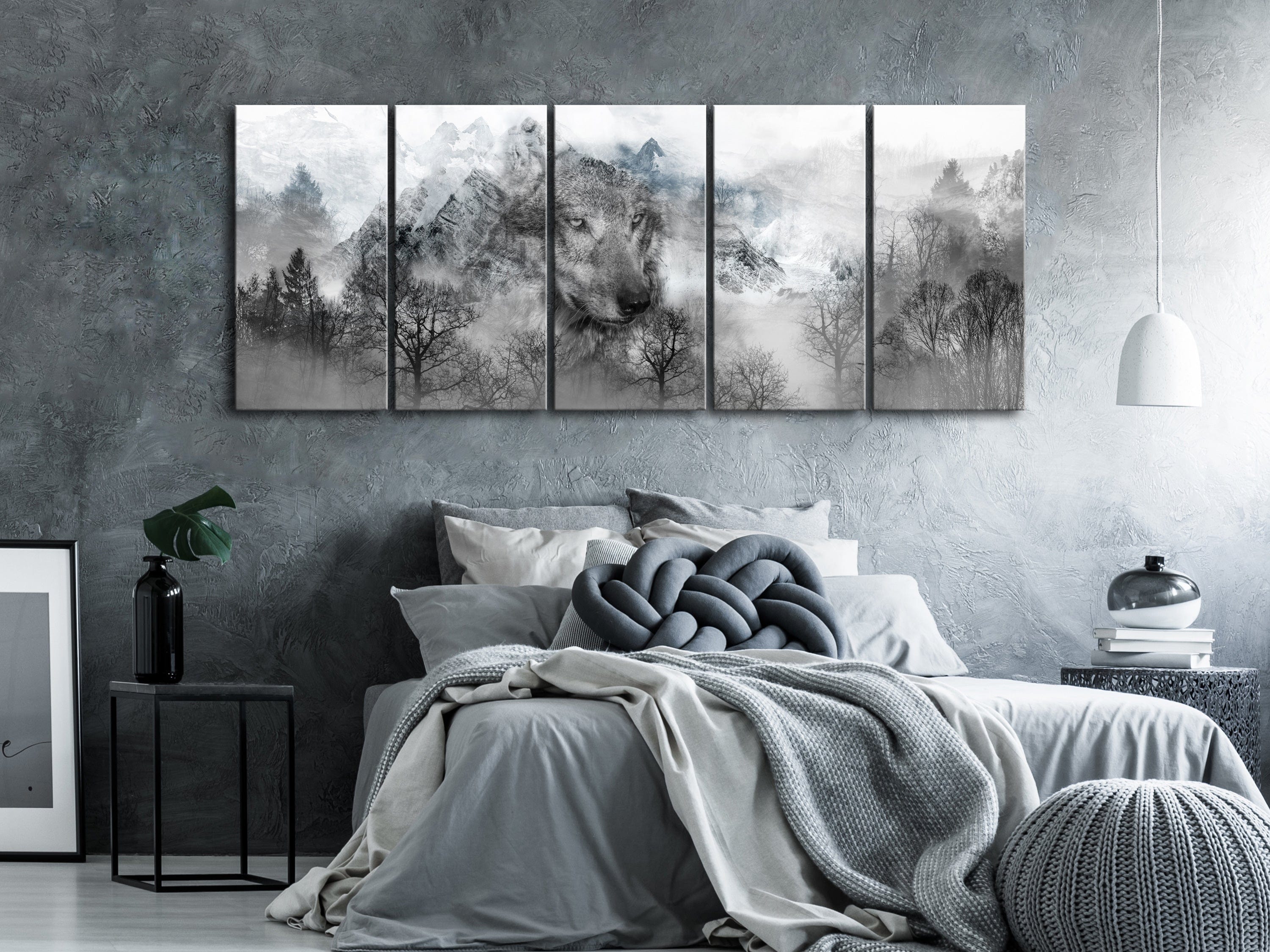 Glezna ar dabu - Kalnu plēsējs (5 daļas) šaura Home Trends