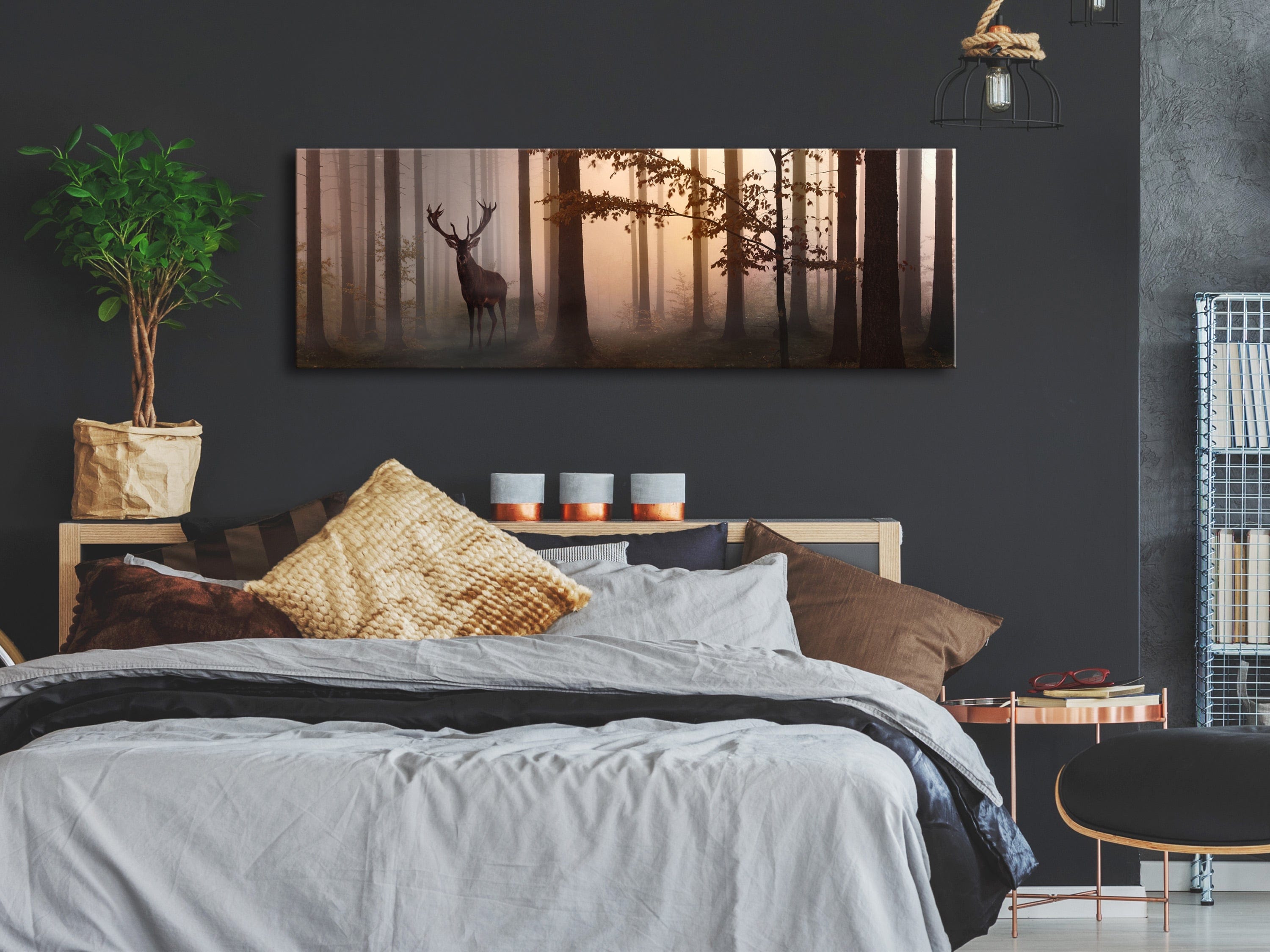 Glezna ar dabu - Rīts (1 daļa) Šaura, brūna Home Trends