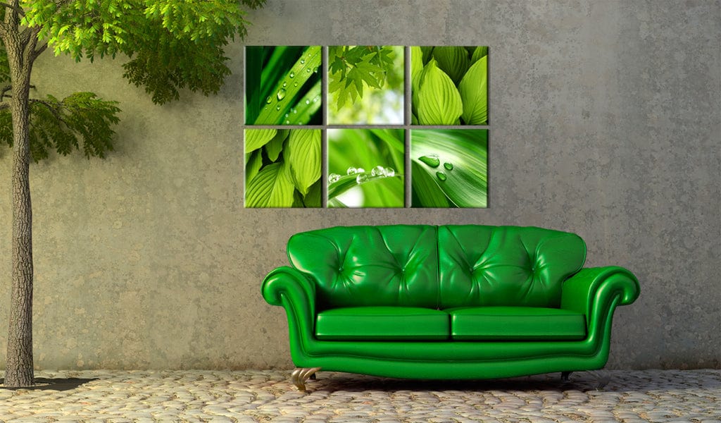 Glezna ar dabu - Svaigi zaļas lapas Home Trends