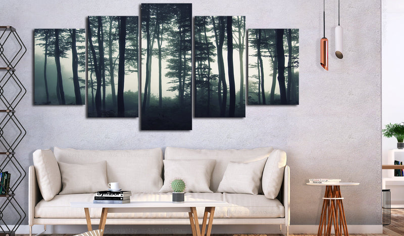 Glezna ar dabu - Tumšais mežs (5 daļas) Plata Home Trends