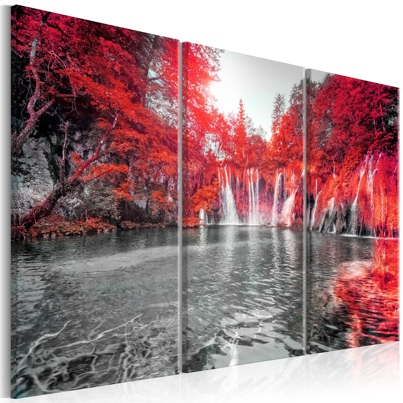 Glezna ar meža motīvu - Rubīna meža ūdenskritumi Home Trends