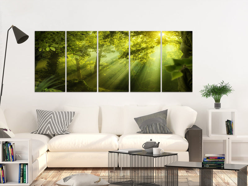 Glezna ar meža motīvu - Saules gaismā (5 daļas) Šaura Home Trends