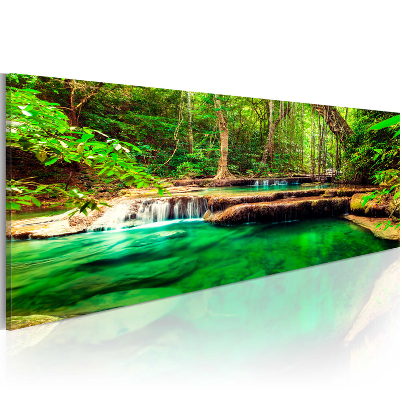 Kanva ar meža motīvu - Smaragda ūdenskritums Home Trends