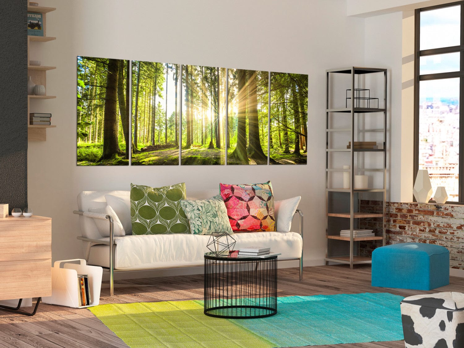 Glezna ar saulainu mežu - Saules gaisma, 98560 Home Trends