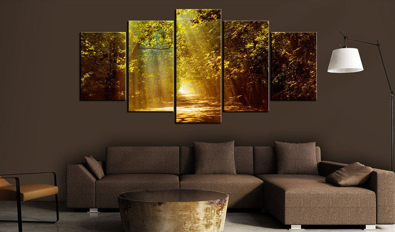 Glezna ar skaistu dabu - Mežs saules gaismā Home Trends