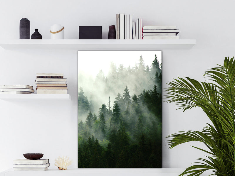 Glezna ar skaistu dabu - Skujkoku mežs (1 daļa) Vertikālā kompozīcija Home Trends