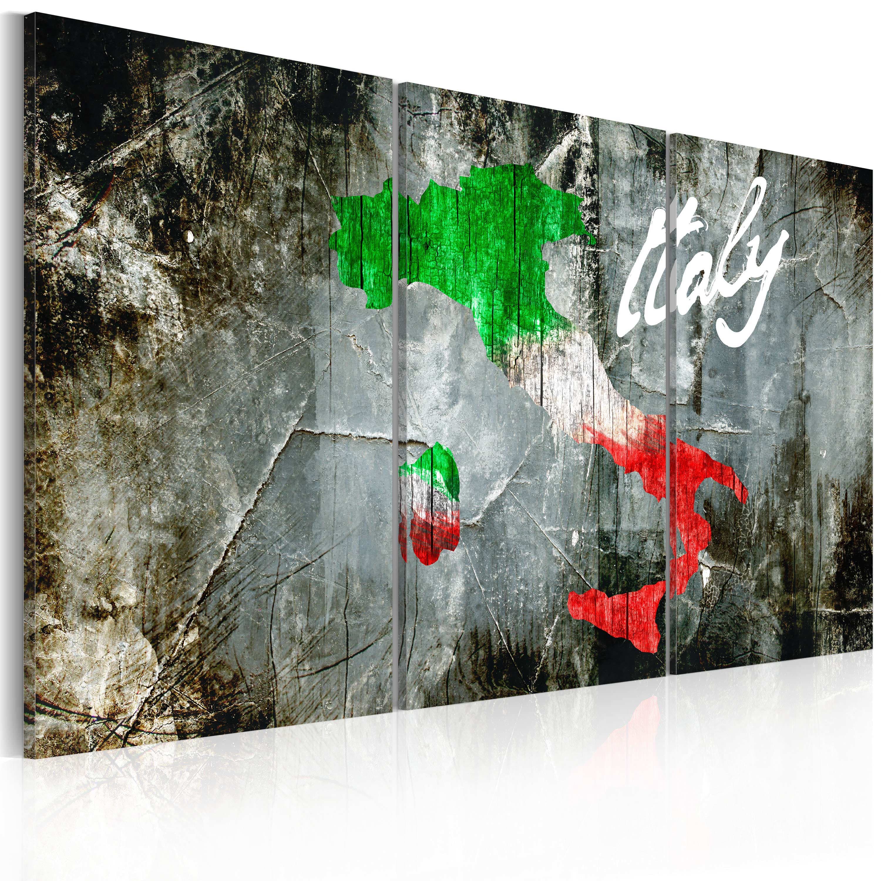 Glezna - Artistic map of Italy - triptych Home Trends