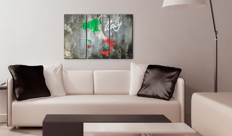 Glezna - Artistic map of Italy - triptych Home Trends