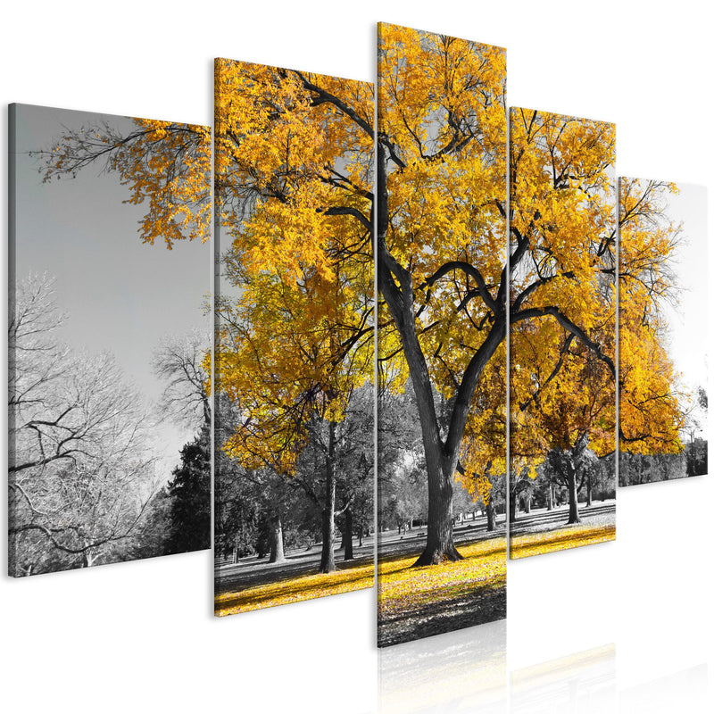 Glezna - Autumn in the Park (5 Parts) Wide Gold Home Trends