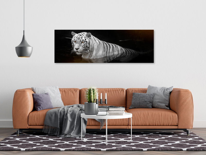Glezna - Baltais tīģeris uz melna fona (1 daļa) Home Trends