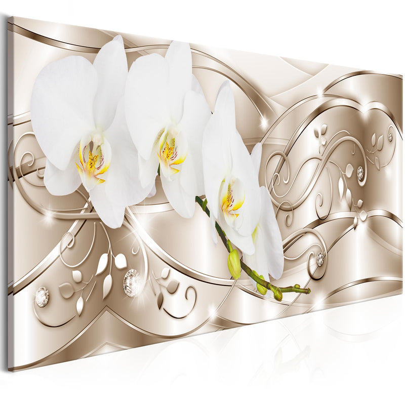 Glezna - Baltas orhidejas uz bēša fona (1 daļa) Home Trends