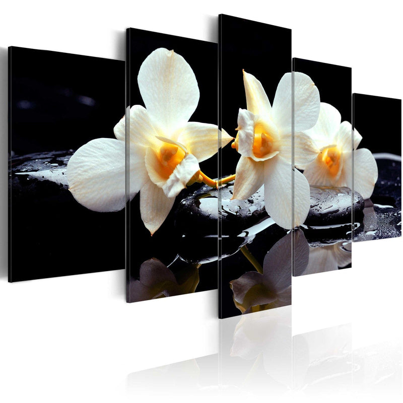 Glezna – Baltas orhidejas uz melna fona, 58528 Home Trends