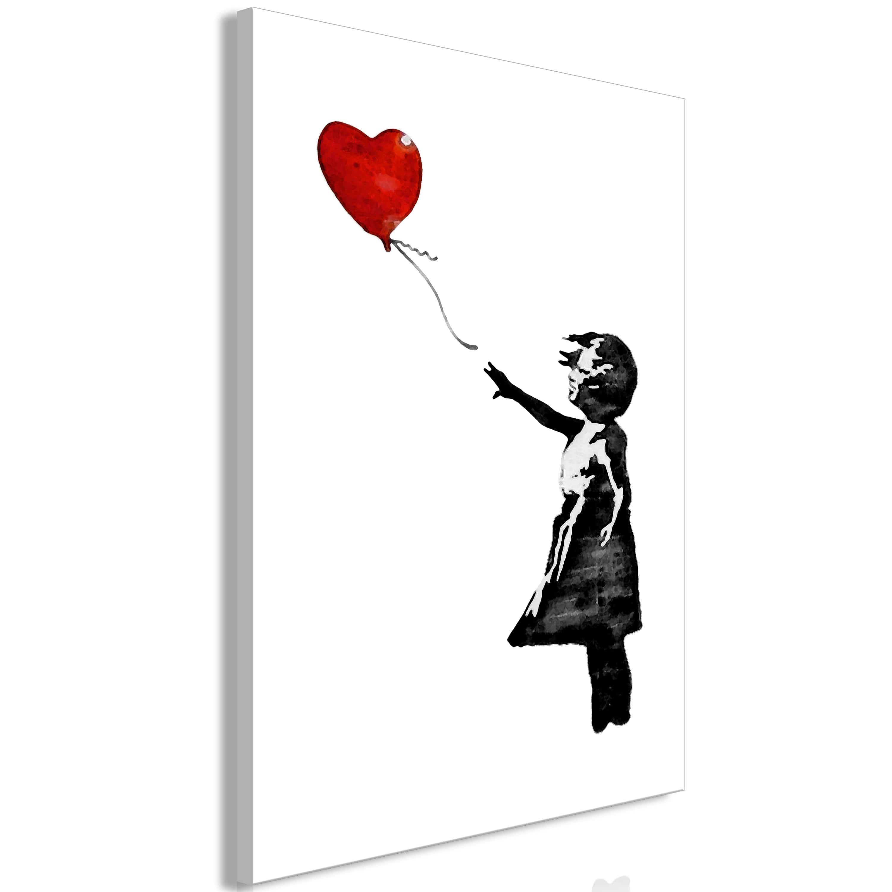 Glezna - Banksy_ Girl with Balloon (1 Part) Vertical Home Trends