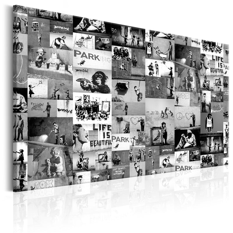 Glezna - Banksy_ Graffiti Collage Home Trends