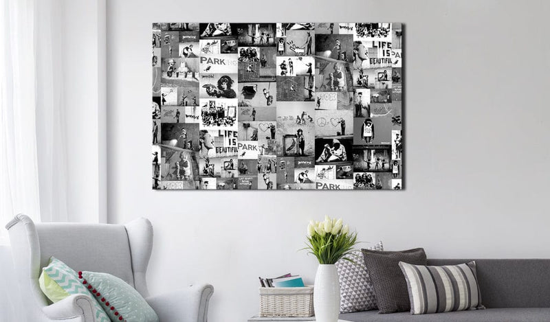 Glezna - Banksy_ Graffiti Collage Home Trends