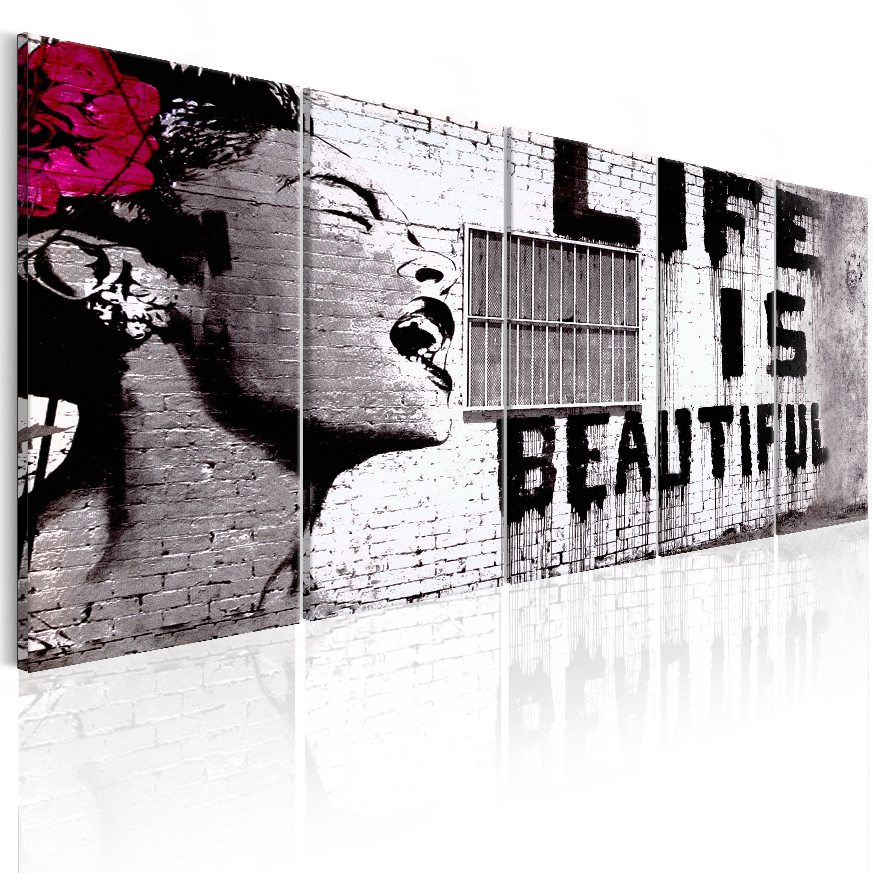 Glezna - Banksy_ Life is Beautiful Home Trends