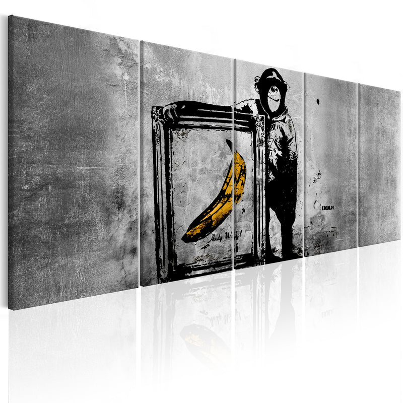 Glezna - Banksy_ Monkey with Frame Home Trends