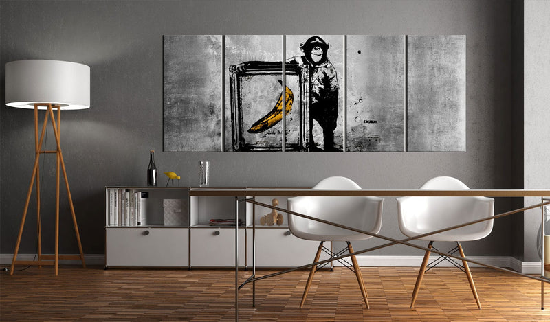 Glezna - Banksy_ Monkey with Frame Home Trends