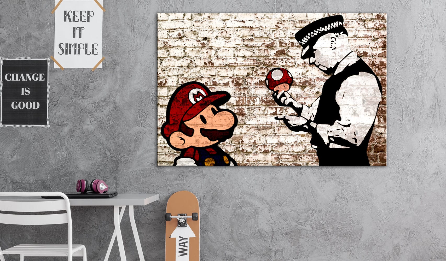 Glezna - Banksy_ Torn Wall Home Trends