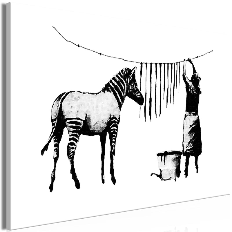 Glezna - Banksy_ Washing Zebra (1 Part) Wide Home Trends