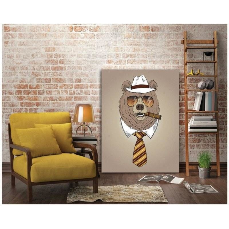 Kanva - Bear With Cigar  Home Trends DECO