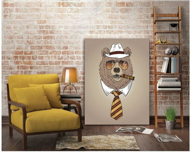 Kanva - Bear With Cigar  Home Trends DECO