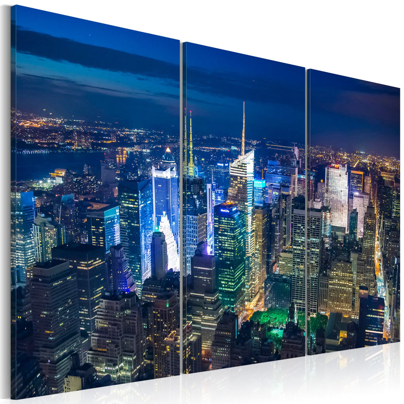 Glezna - Bird´s eye view of New York City by night Home Trends