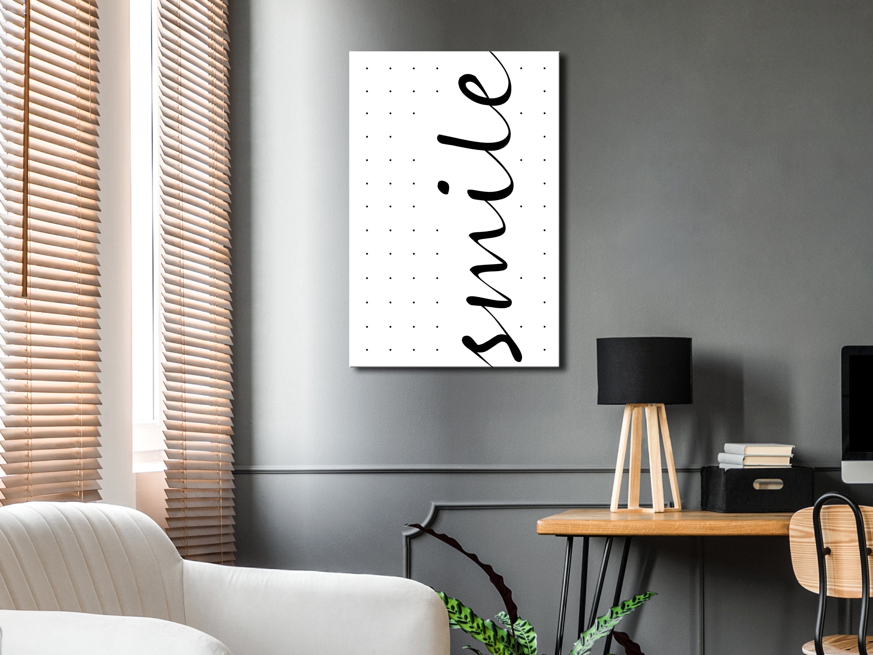 Glezna - Black and White_ Smile (1 Part) Vertical Home Trends
