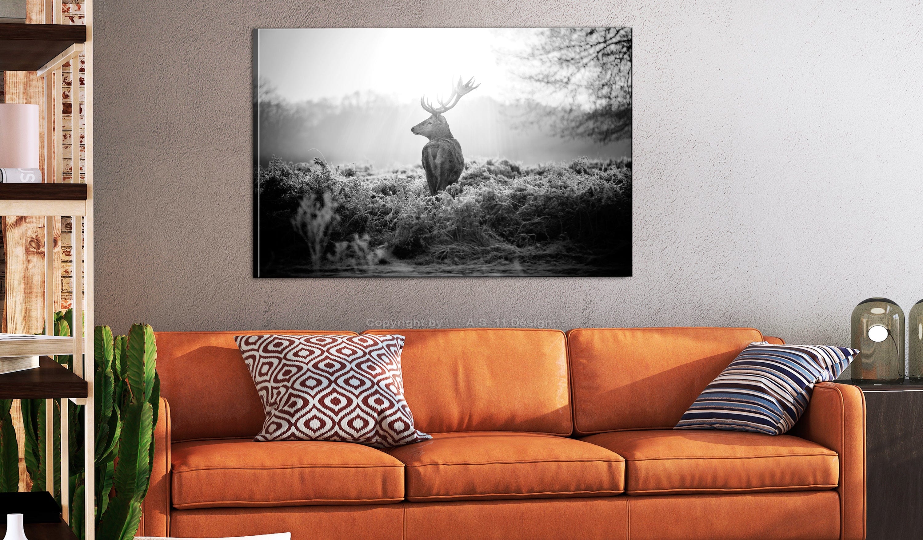 Glezna - Black and White Deer Home Trends