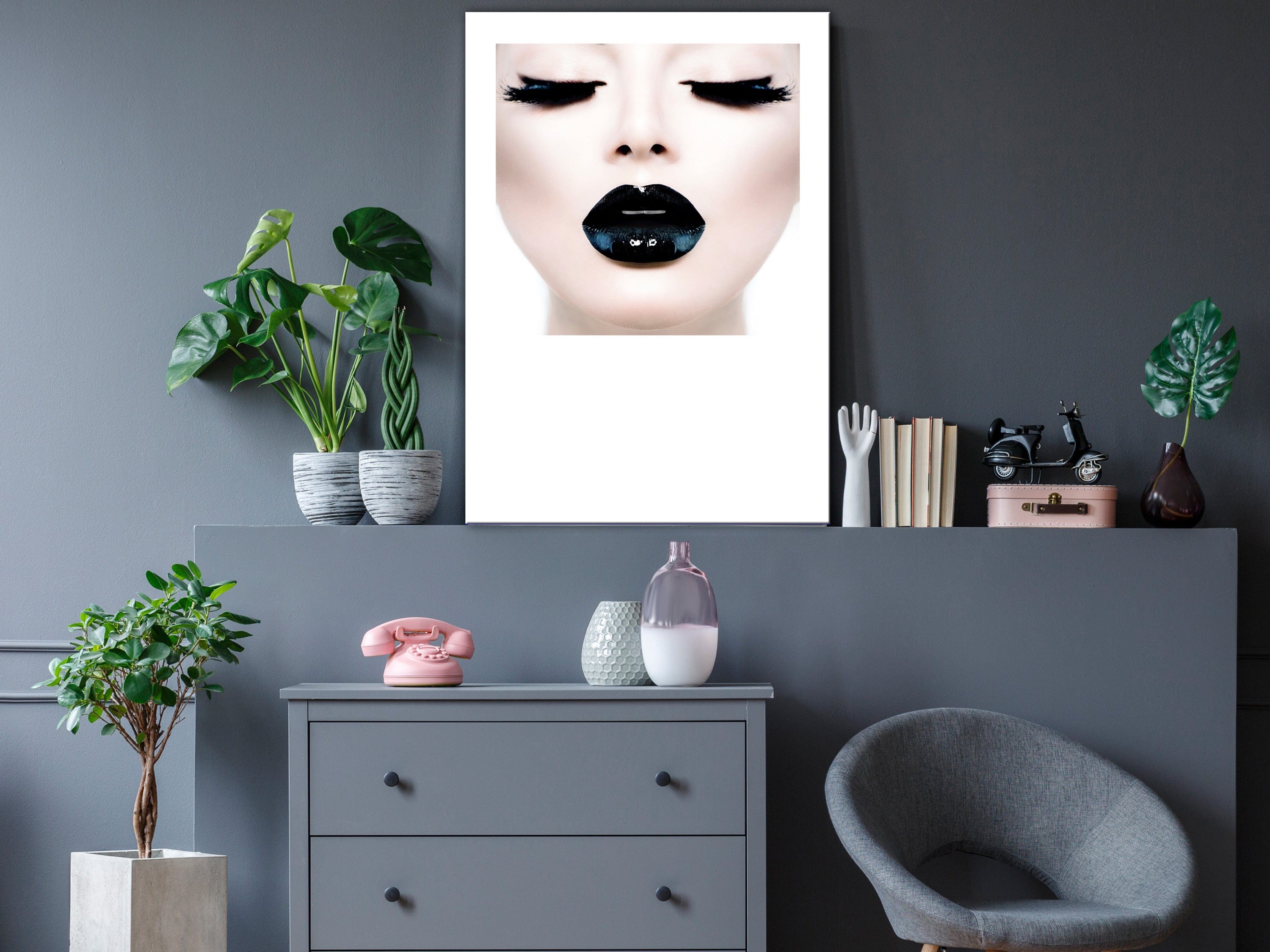 Glezna - Black Lips (1 Part) Vertical Home Trends