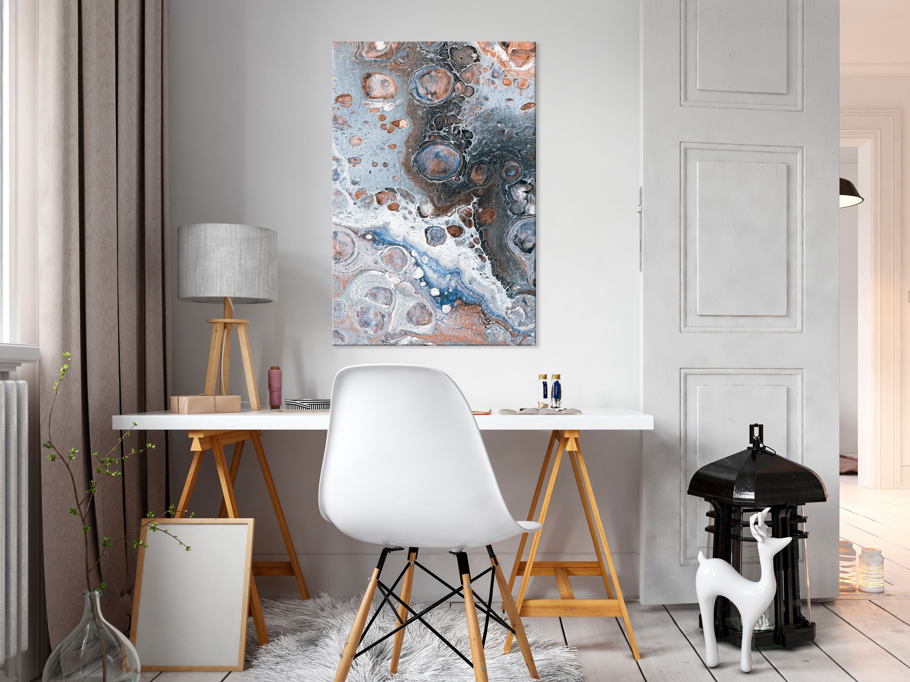 Glezna - Blue Sienna Marble (1 Part) Vertical Home Trends