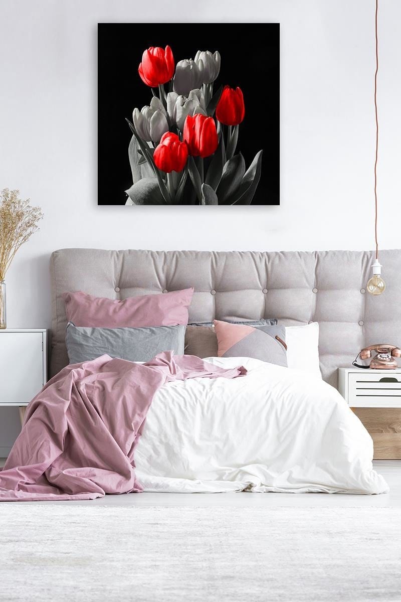 Kanva - Bouquet Of Red Tulips  Home Trends DECO
