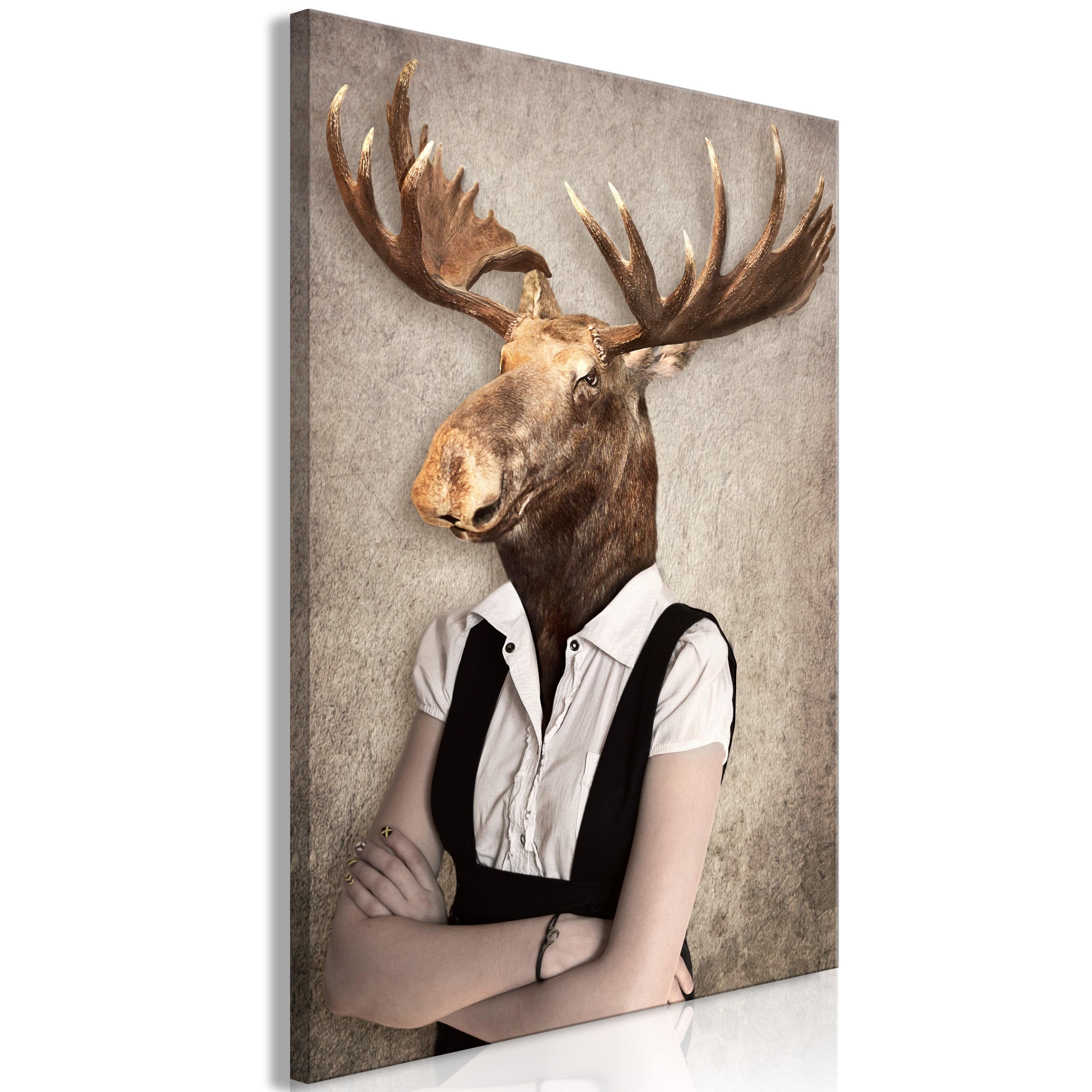 Glezna - Brainy Moose (1 Part) Vertical Home Trends