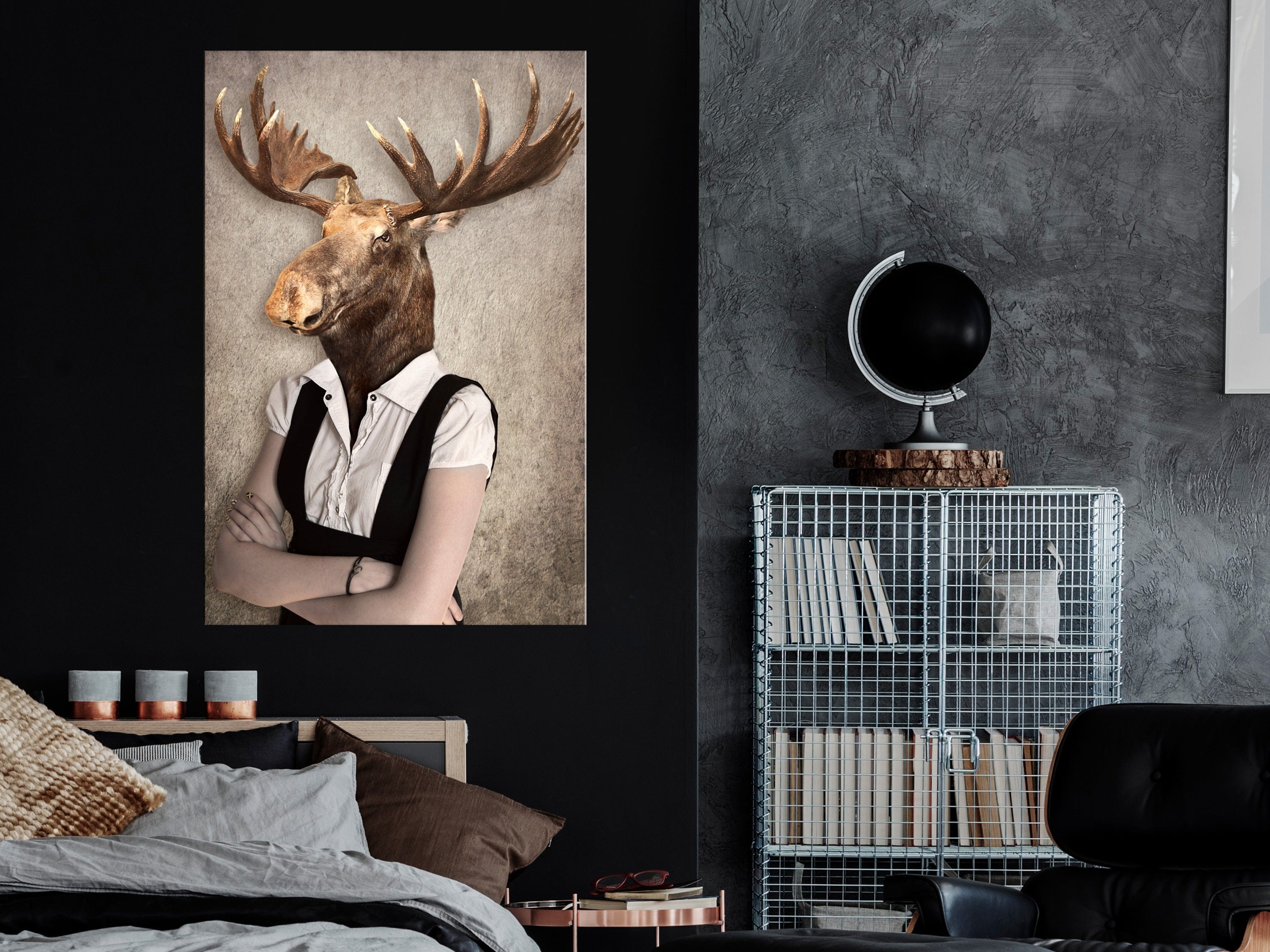 Glezna - Brainy Moose (1 Part) Vertical Home Trends