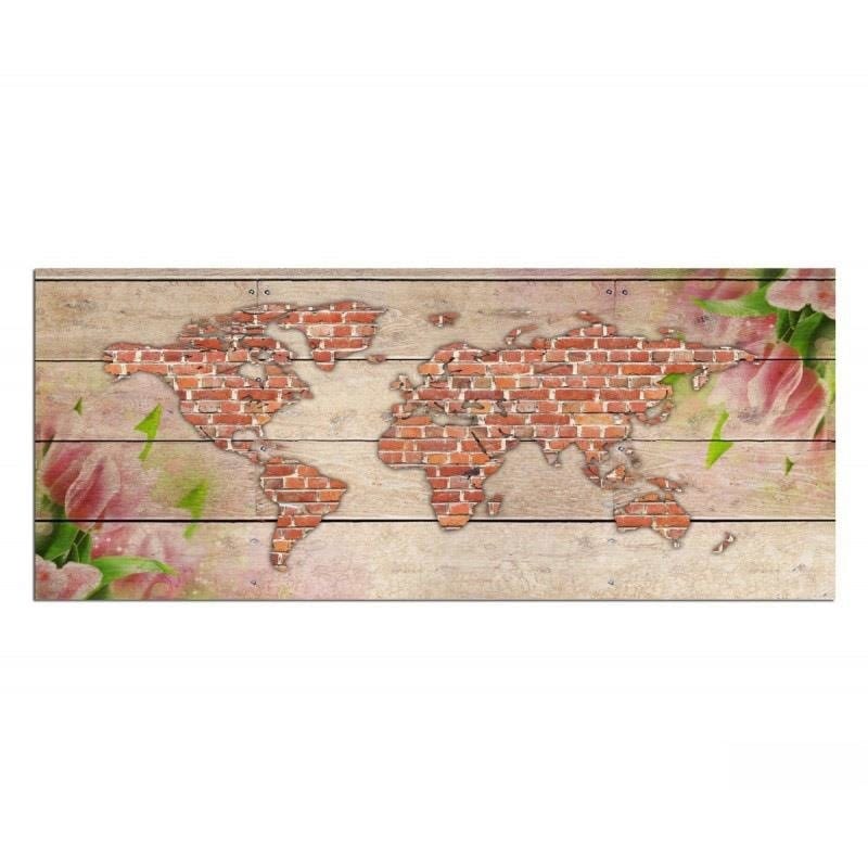Kanva - Brick World Map  Home Trends DECO