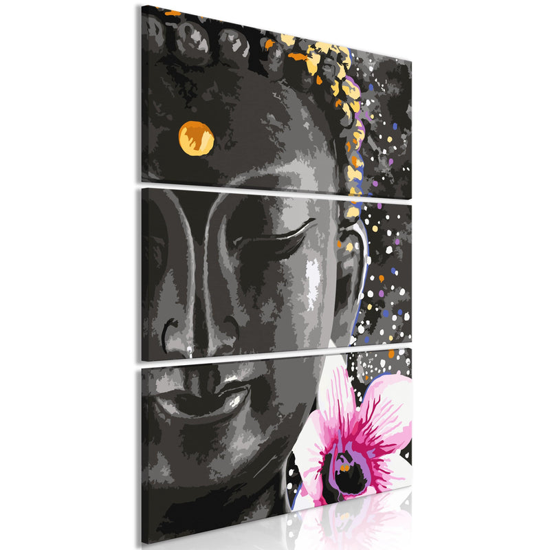 Glezna - Buddha and Flower (3 Parts) Vertical Home Trends