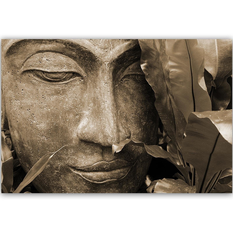 Kanva - Buddha Face With A Leaf 4  Home Trends DECO