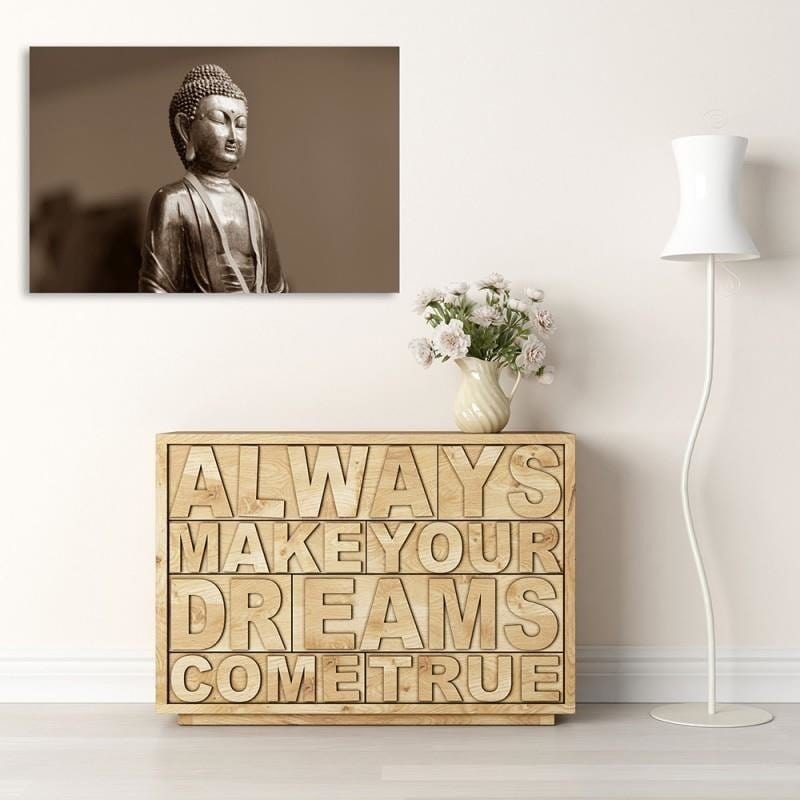 Kanva - Buddha On A Brown Background  Home Trends DECO