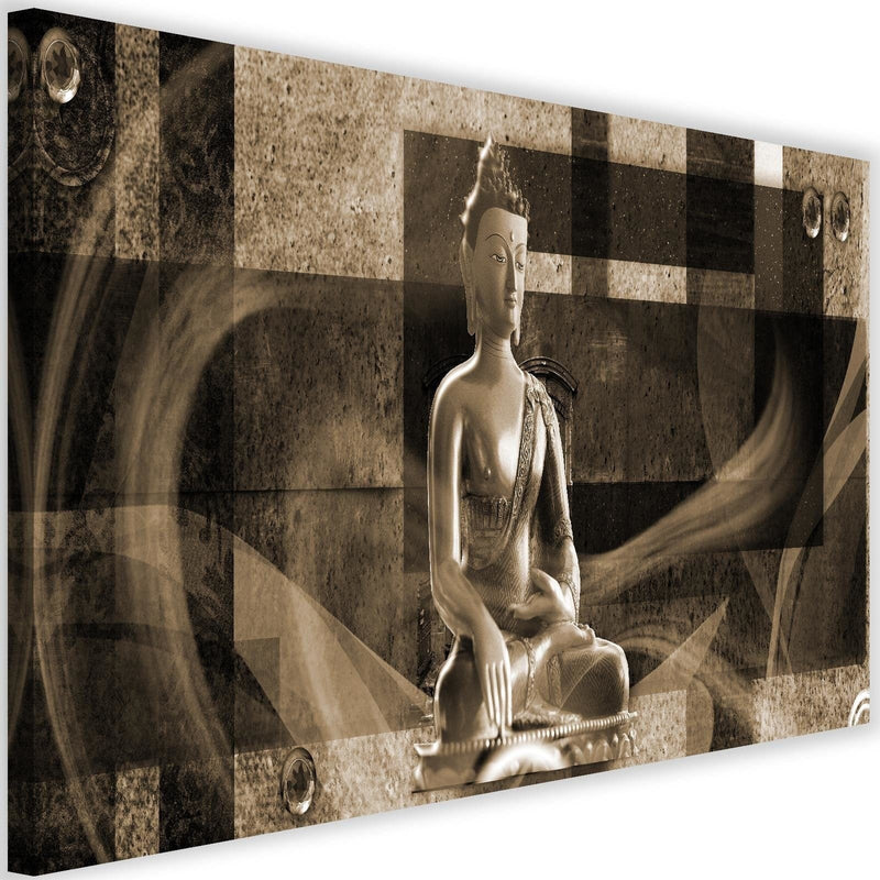 Kanva - Buddha On A Geometric Background 4  Home Trends DECO