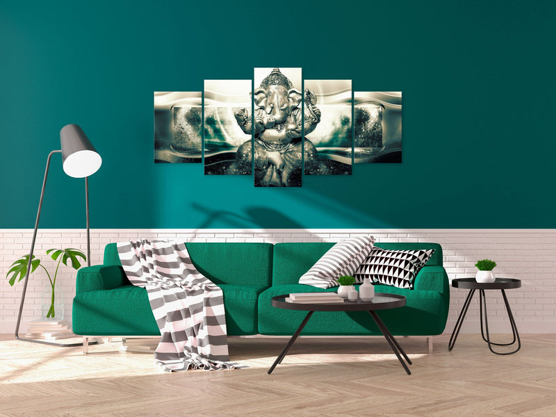 Glezna - Buddha Style (5 Parts) Green Wide Home Trends